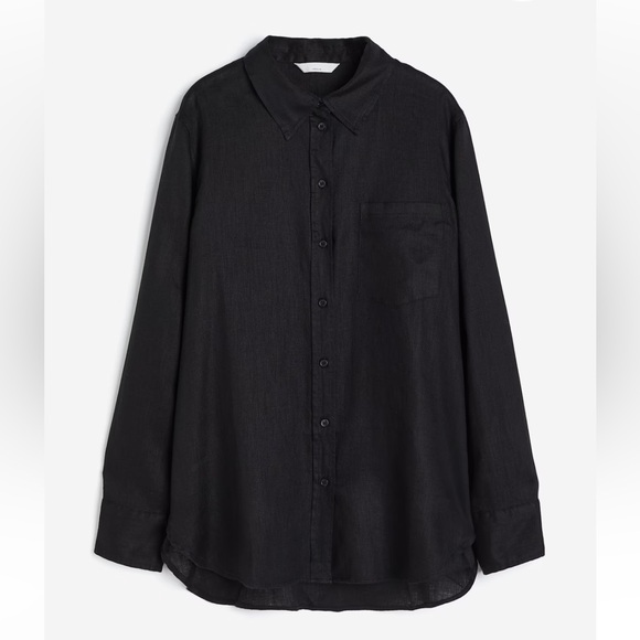 Linen Button Down Shirt - Picture 1 of 5